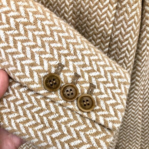 Anine Bing Fishbone Blazer in Tan and Cream Size XS - Picture 6 of 10